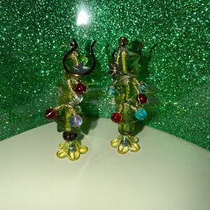 Colorful Beaded Earrings with Star Charm